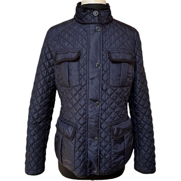 MICHAEL‎ KORS Quilted Black High Neck Women’s Jacket Size 8 - Picture 1 of 14